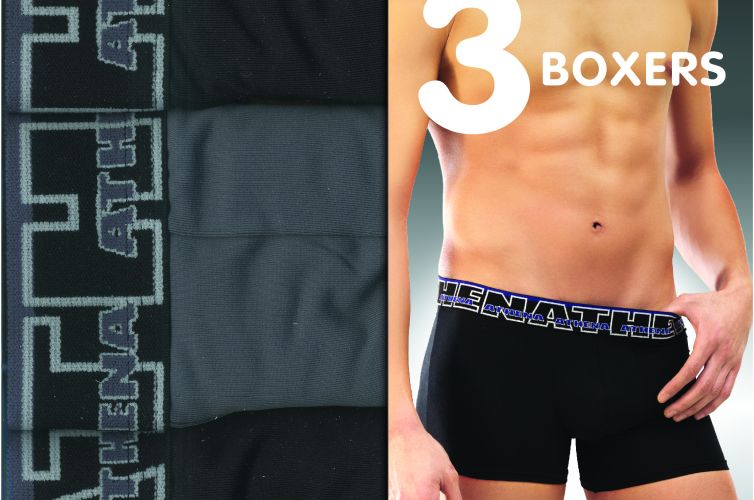 BOXER BLACK Seconde Peau / ATHENA