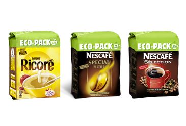 Recharges Eco-Pack RICORE®, NESCAFÉ® Sélection et NESCAFÉ® Spécial Filtre / RICORE® et NESCAFÉ®