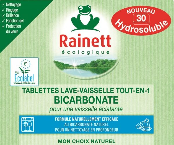 Tablettes lave-vaisselle tout-en-un Bicarbonate / Rainett