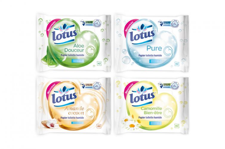 Lotus Papier Toilette Humide Amande 42 Lingettes 