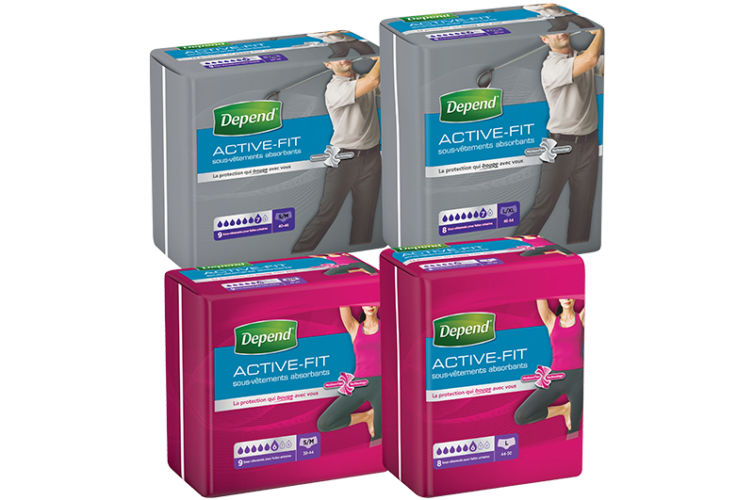 Depend : Sous-vêtements absorbants Depend Active Fit